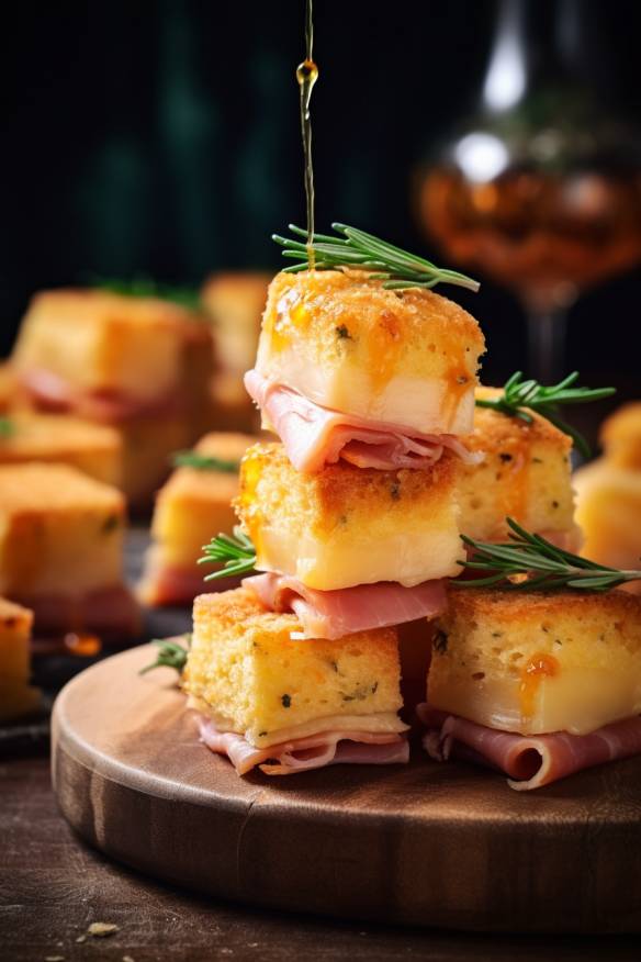 Käse-Schinken-Häppchen - Leckere Häppchen zum Abendbrot