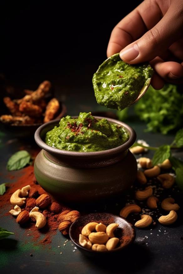 Indisches Minz-Chutney - Kaltes Fingerfood