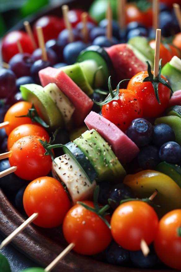 Bunte Gemüsespieße - Kindergeburtstag Fingerfood