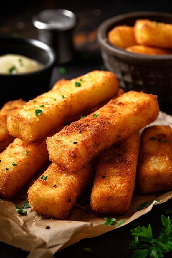 Knusprige Käsestangen - Einfaches und schnelles Fingerfood Rezept