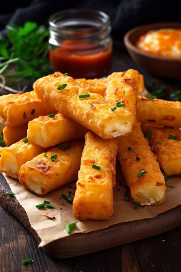 Knusprige Käsestangen - Einfaches Partyessen Fingerfood
