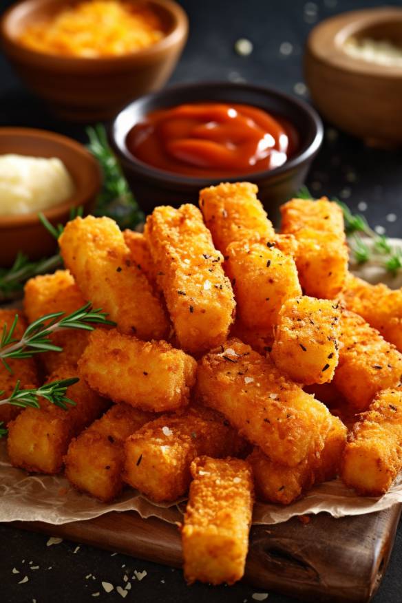 Knusprige Käsestangen - Herzhaftes Fingerfood