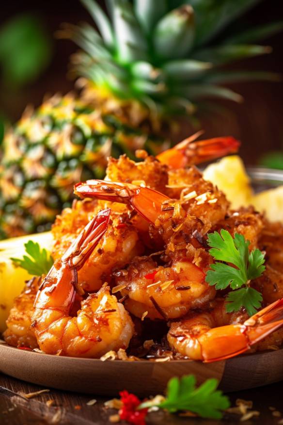 Karibisches Fingerfood - Kokos-Shrimps mit Ananas-Salsa