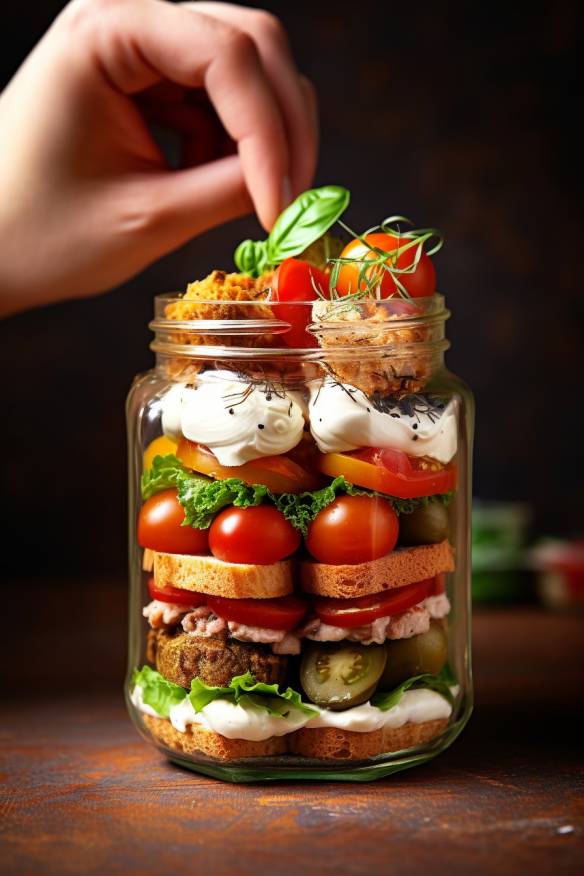 Strand-Fingerfood auf einer Picknickdecke am Meer