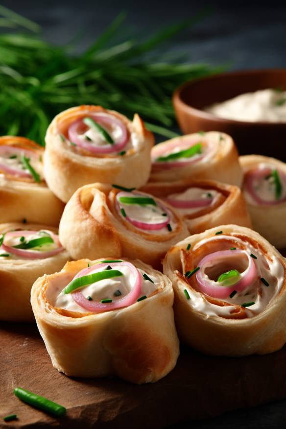 Schinken-Frischkäse-Röllchen - Einfaches Fingerfood Rezept