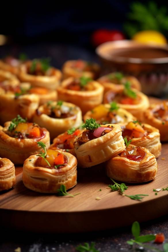 Mini-Pasteten mit Hähnchen und Gemüse - Perfektes Fingerfood für Partys