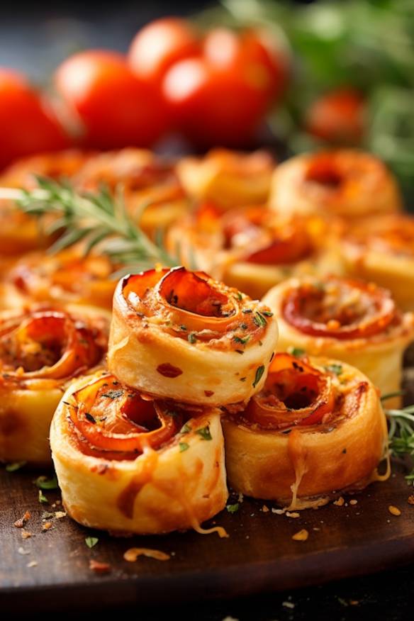 Mini Pizzaschnecken - Leckeres Fingerfood zum Kindergeburtstag