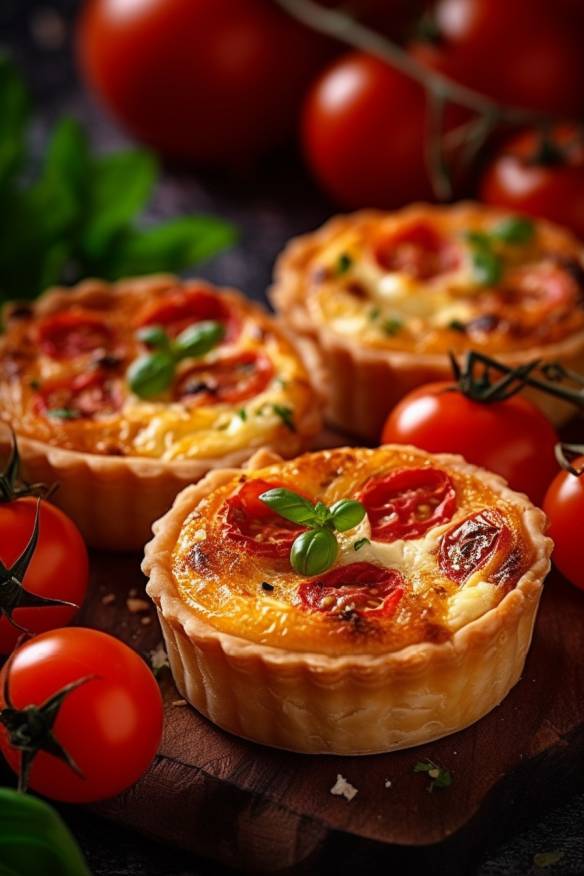 Mini-Quiches mit Ziegenkäse und Tomaten - Perfektes Fingerfood für ...