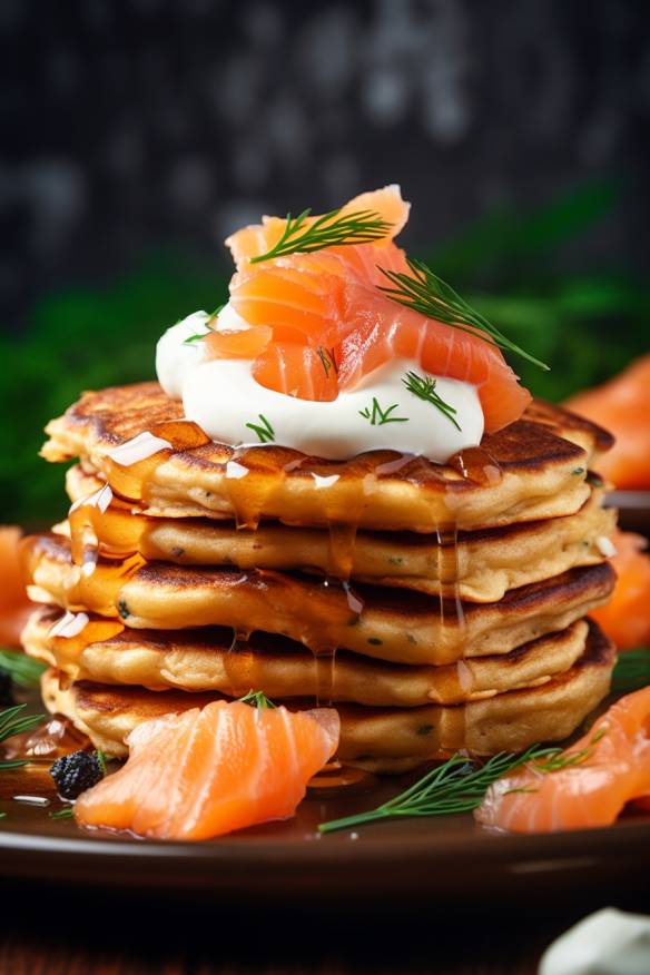 Pfannkuchen-Fingerfood mit Frischkäse und Lachs - Leckeres Kochrezept