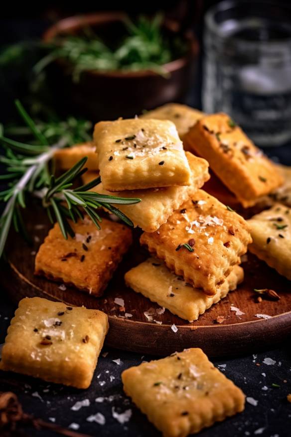 Parmesan-Kekse mit Rosmarin - Schnelles salziges Fingerfood für jede Party