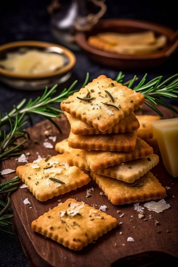 Parmesan-Kekse mit Rosmarin - Schnelles salziges Fingerfood für jede Party
