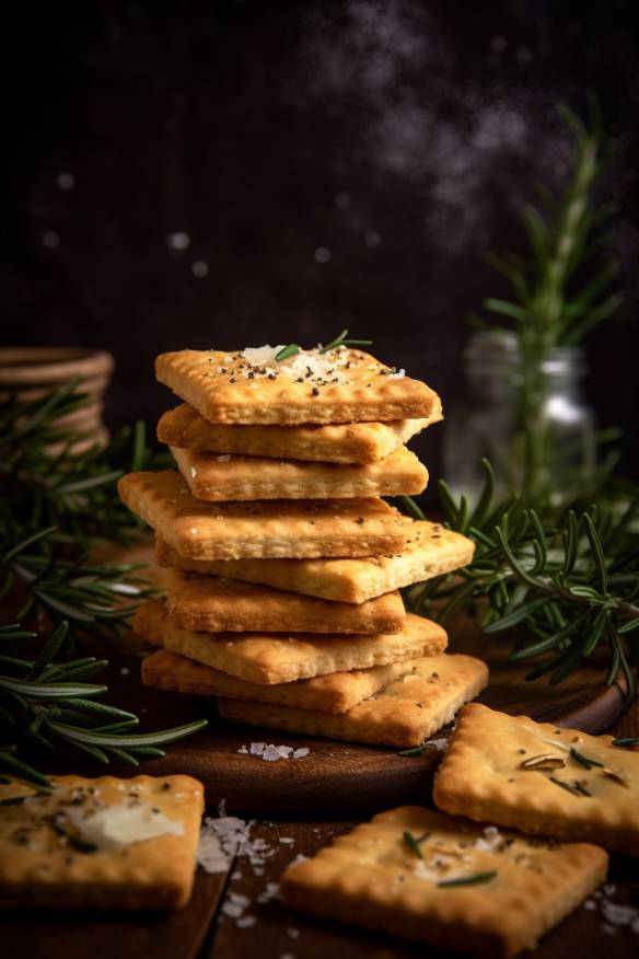 Parmesan-Kekse mit Rosmarin - Schnelles salziges Fingerfood für jede Party