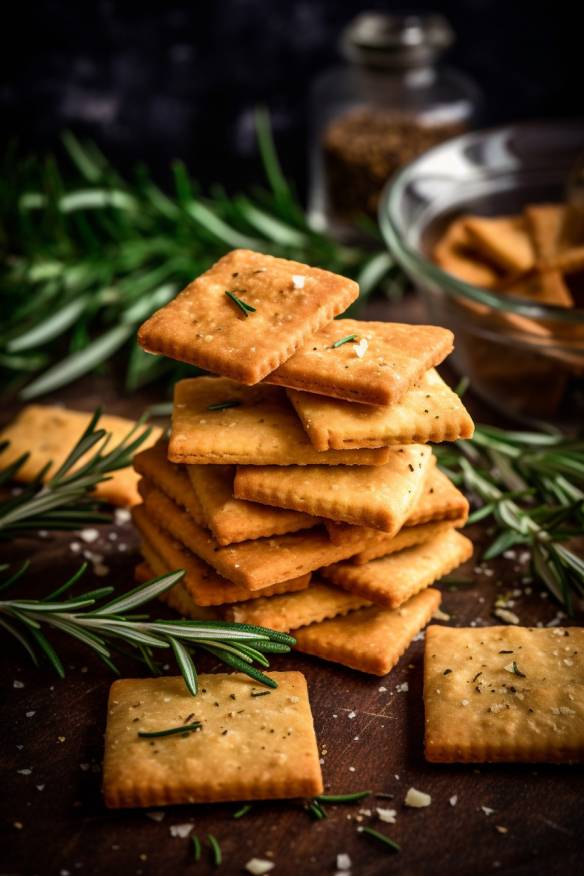 Parmesan-Kekse mit Rosmarin - Schnelles salziges Fingerfood für jede Party