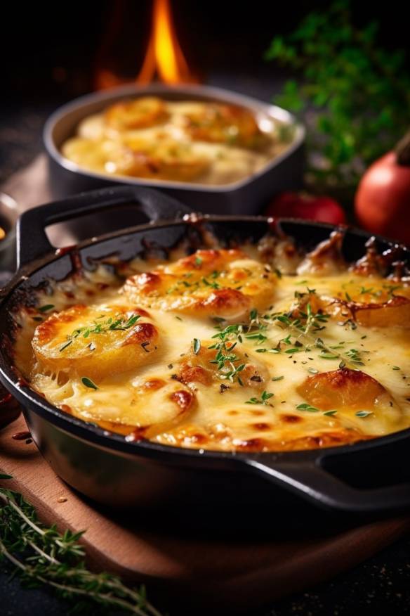 Schnelles und einfaches Kartoffelgratin