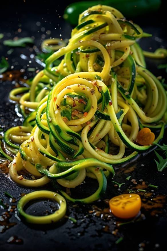 Schnelle und einfache Zucchini-Pasta.