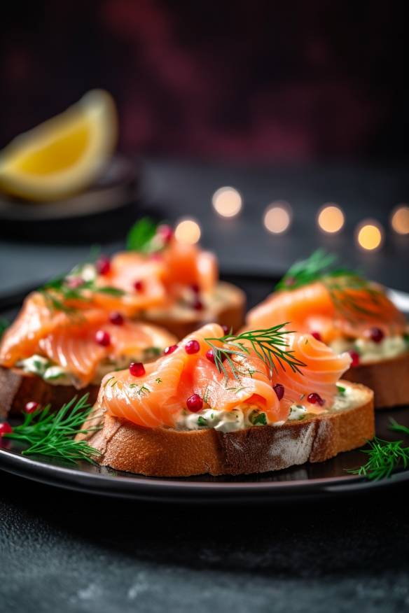 Lachs-Crostini - Perfekte Häppchen für den Sektempfang auf Hochzeiten