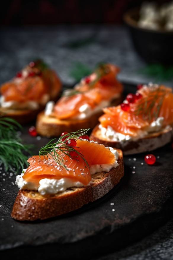 Lachs-Crostini - Perfekte Häppchen für den Sektempfang auf Hochzeiten