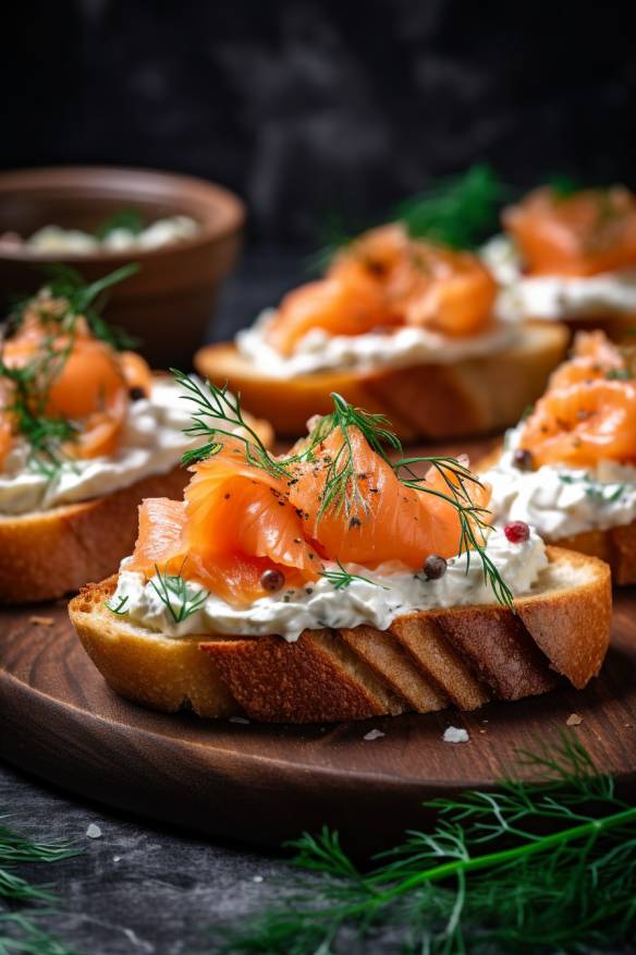 Lachs-Crostini - Perfekte Häppchen zu Sekt