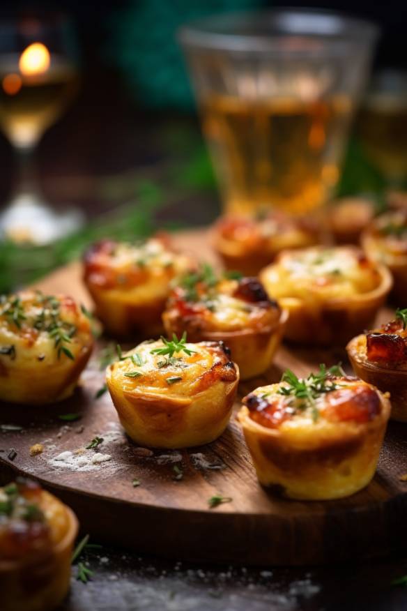 Pikante Mini-Quiches - Kleine Häppchen zum Geburtstag.
