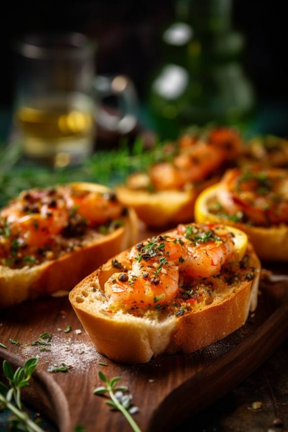 Garnelen-Kräuter-Canapés - Kalte Häppchen für jede Gelegenheit Garnelen-Kräuter-Canapés - Kalte Häppchen für jede Gelegenheit