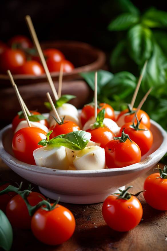 Tomate-Mozzarella-Häppchen - Schnelles und einfaches Rezept