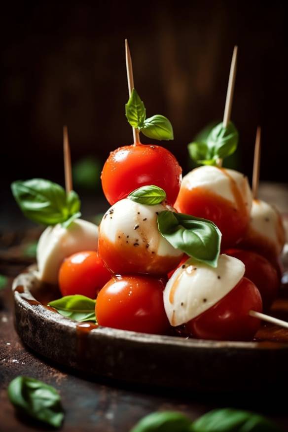 Tomate-Mozzarella-Häppchen - Schnelles und einfaches Rezept