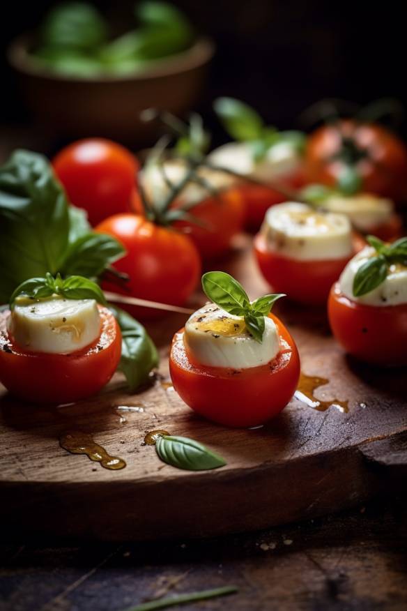 Tomate-Mozzarella-Häppchen - Schnelles und einfaches Rezept