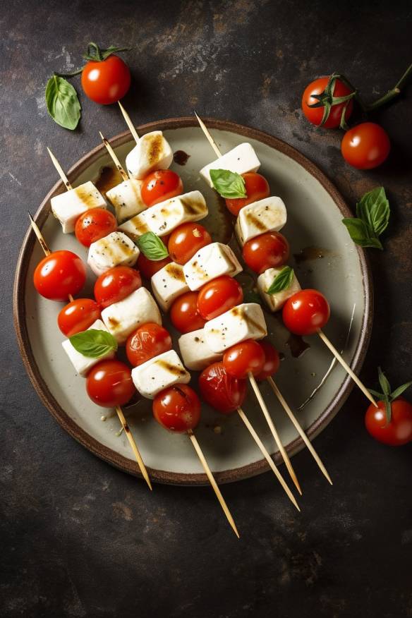 Tomaten-Mozzarella-Spießchen - Leckere Häppchen für den Aperitif