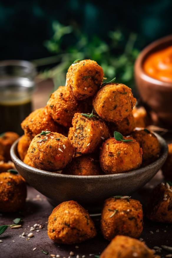 Vegane Kichererbsenbällchen - Perfektes Fingerfood zum Mitnehmen