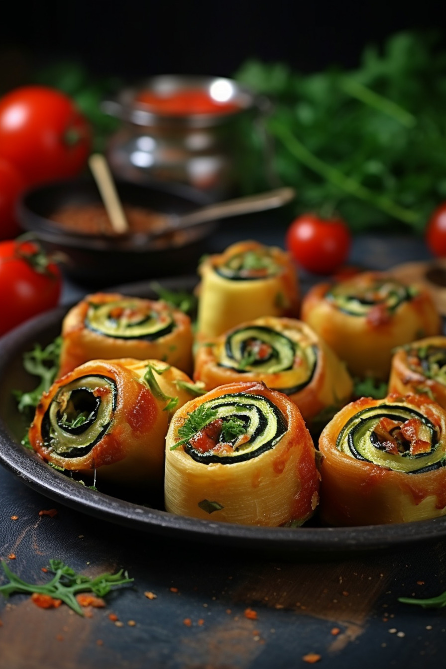 Zucchini-Feta-Röllchen - Leckeres Fingerfood für Diabetiker