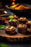 Pumpernickel-Käse-Häppchen